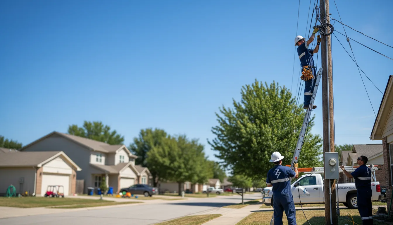 Residential electrician providing installation services in Dublin, TX